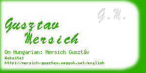 gusztav mersich business card