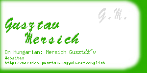 gusztav mersich business card